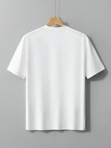 เสื้อยืดแขนสั้นคอกลมพิมพ์ลายเรียบง่ายสำหรับผู้ชาย - สามารถปรับแต่งได้ (โรงงานเสื้อผ้า)F10 - Product Image 3
