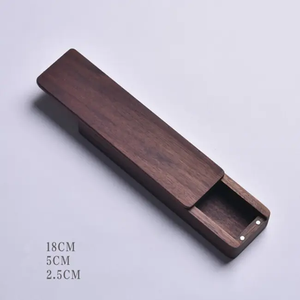 Piccola scatola con coperchio scorrevole in legno <span class=keywords><strong>rustico</strong></span> con magnete scatola di noce vendita calda scatola di tè in legno - Product Image 4
