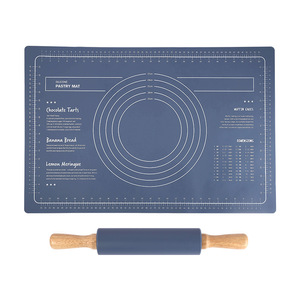 <span class=keywords><strong>Tapis</strong></span> en <span class=keywords><strong>silicone</strong></span> de qualité alimentaire et rouleau à pâtisserie <span class=keywords><strong>pour</strong></span> la cuisson, <span class=keywords><strong>tapis</strong></span> de pétrissage épaissi <span class=keywords><strong>pour</strong></span> usage domestique, ensemble de planches à pâtisserie antiadhésives - Product Image 1