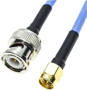 Bnc Man Naar Sma Mannelijke Connector Rg402. 141 Semi Flexibele Stijve Blauwe Kabel