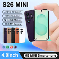 S26 Mini Ultra, Teléfono Inteligente 5G Desbloqueado con Certificación FCC y CE, Pantalla LED de 4 Pulgadas y 90Hz, Deca Core, 1TB, Cámara IA de 108MP, Batería de 4000mAh, Face ID