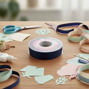 Nastro Grosgrain 15Y 2.0Cm Blu Navy Decorativo per Artigianato - Product Image 3