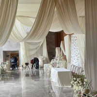 Toile de fond de mariage blanche en tissu doux mat, rideau pour scène de mariage, décoration d'événements, de fêtes et de cérémonies