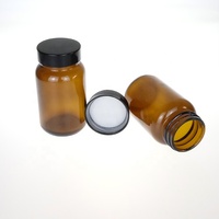 Sirop contre la toux En Verre 30ML 60ML 100ML 150ML 200ML 250ML Ambre Bouteille Ronde Avec poussez et tournez Bouchon