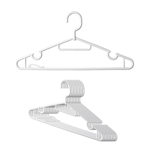 ANAX GRIPI Modern PP Plastic <b>Cloth</b> Garment Hanger Wrinkle Free Wardrobe Hanger with Side Notches Set of 6 - Product Image 2