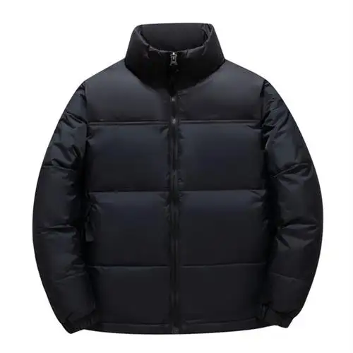 Black Colour Plain Quilted Oem Custom Wholesale Thick Duck Long Down Feather Winter Jacket Goose Men