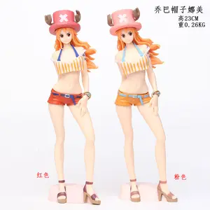 Hot anime Figure one pieces PVC figure Sexy Girl Nami action figure Deep Blue Belt Qiao Ba Hat sex gilr plastic