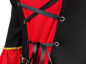 Female Caribbean Pirates Captain Cosplay Costume Halloween Suit Gothic <strong>Jack</strong> <strong>Woman</strong> Fancy Red Dress Role Playing Cosplay Suit - Product Image 6