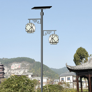 Lampes solaires de jardin, colonne lumineuse carrée LED extérieure de 3 mètres pour cour et jardins résidentiels - Product Image 1