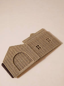 Vente en gros de maison <span class=keywords><strong>pour</strong></span> animaux de compagnie en papier écologique, lit <span class=keywords><strong>pour</strong></span> <span class=keywords><strong>chien</strong></span> et chat en osier tissé à la main avec toit amovible - Product Image 6