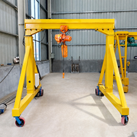 Grue à portique mobile motorisée certifiée CE pour le levage de matériaux en entrepôt, capacité de 1, 2, 3 et 5 tonnes