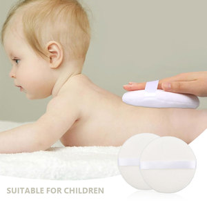 Personalizado suave diámetro 11,5 Cm redondo grande blanco algodón cuerpo cara terciopelo <span class=keywords><strong>Jumbo</strong></span> maquillaje <span class=keywords><strong>polvo</strong></span> Puff para <span class=keywords><strong>polvo</strong></span> suelto - Product Image 5