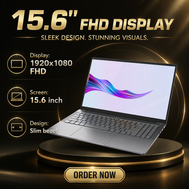 2026 New Arrival 15.6" AMD Ryzen 3 Laptop Quad Core 256GB SSD Full HD IPS Screen Windows 11 English Keyboard Laptop for Students