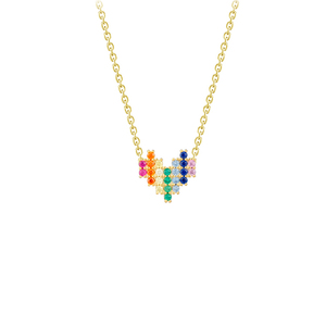 Mode bijoux meilleurs amis arc-en-ciel collier coeur pour petite amie - Product Image 1