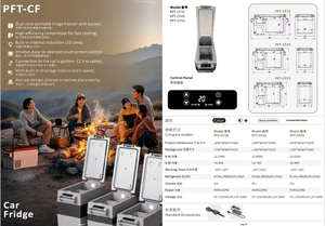Réfrigérateur-congélateur portable électrique <span class=keywords><strong>solaire</strong></span> 55L 12V 24V pour voiture, camping en plein air, camions - Product Image 4