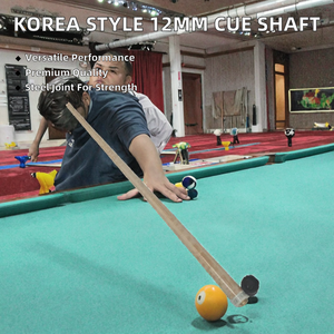 Fléchette de billard de style coréen 12 mm, 12 pièces, bois de cerisier tigré stratifié, tube en carbone à l'intérieur + anneau en métal incrusté, acier inoxydable - Product Image 2