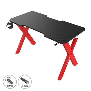 Yeni ergonomik tasarım x-şekilli çerçeve karbon fiber masaüstü su geçirmez kaymaz bilgisayar masası oyun masası - Product Image 2