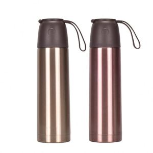 Drinking Water 500ml Gold Double Wall Stainless <b>Steel</b> Thermal Insulation Water <b>Bottle</b> - Product Image 1
