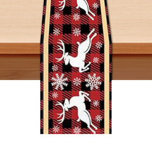 Chemin de <span class=keywords><strong>table</strong></span> de Noël personnalisé, <span class=keywords><strong>nappe</strong></span> de fête de Noël, décoration de Noël, tissu en toile pour <span class=keywords><strong>table</strong></span> à manger à domicile, 33x183cm - Product Image 3