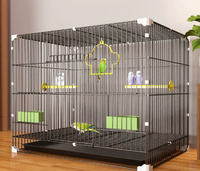 Cage à oiseaux en métal extra large pour perroquet, myna, budgerigar, cockatiel, caille, pigeon, caille bouton, lapin, cage d'élevage pour animaux de compagnie d'intérieur