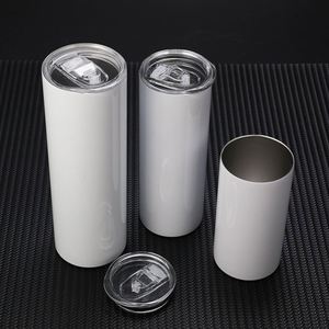 Vaso recto de acero inoxidable de 12 oz para sublimación, doble pared, aislado, con revestimiento de transferencia, para viaje, coche, taza con pajita - Product Image 2
