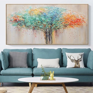 Peinture à l'huile minimaliste texturée faite à la main sur toile, art mural pour petite pièce, entrée, couloir, décoration - Product Image 1