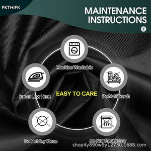 ผ้าคลุมเฟอร์นิเจอร์ลานบ้าน Woqi ขนาด 49.6 x 49.6 x 29.1 นิ้ว กันน้ำ สำหรับโต๊ะและเก้าอี้กลางแจ้ง สีดำ ทำจากวัสดุ Oxford - Product Image 3