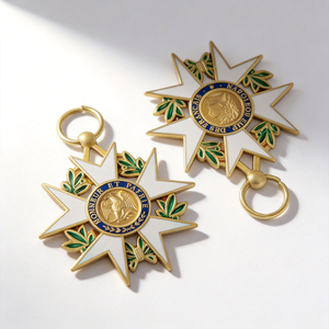 Médaille de récompense croix à prix d'usine avec ruban, médailles d'honneur commémoratives Napoléon de France sur mesure - Product Image 1