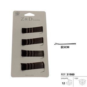 Pinzas para el pelo Z&D Jewelry de 5 cm, color negro, juego de 4 para mujeres y niñas - Product Image 3