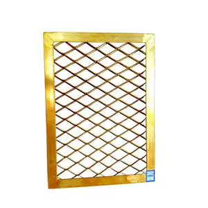 Hoge Kwaliteit Decoratieve Mesh Stof Muur Decor Metalen Goud Mesh Plafond Decoratief Gaas