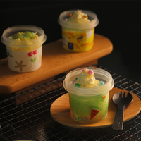 Gobelets en plastique PP, boîtes à mousse, gâteaux au gelée, lait de coco, pudding glacé, snacks, boissons, glaces, desserts pour sushis