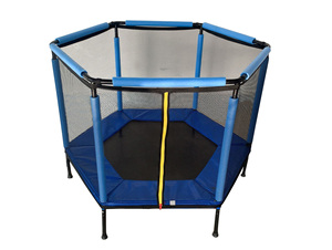 Mini <span class=keywords><strong>trampoline</strong></span> hexagonal CreateFun FITNESS 55 pouces pour enfants avec filet, sans ressorts, avec poignée, jouet pour enfants - Product Image 6