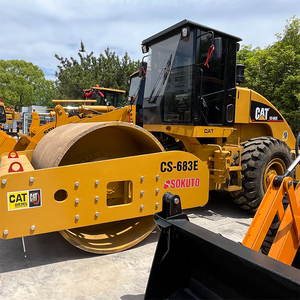 Rouleau vibrant Caterpillar CAT CS683E CS683 à tambour unique, compacteur de 20 tonnes, d'occasion, à vendre - Product Image 4