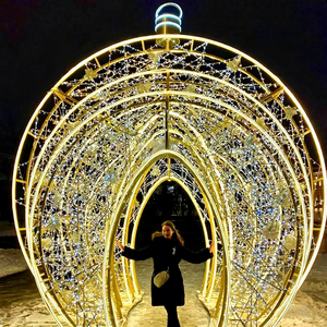 Christmas <b>Lighted</b> Archway LED Motif <b>Lighting</b> For Street Plaza Holiday Decoration - Product Image 1