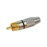 RCA Vergoldeter Stecker / Vernickelt mit Farbring