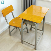 Ensemble de bureau et de chaise pour élèves du lycée JC, mobilier scolaire de classe, bureau d'étude fixe pour enfants avec plateau en contreplaqué multicouche