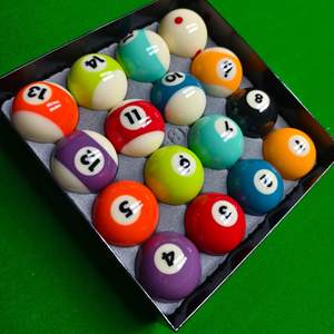 ลูกบิลเลียดคริสตัลสีดำ 8 ลูก เกรด 5A ขายส่ง แบบอเมริกัน ขนาดตาราง 57.2 ลูกบิลเลียดขนาดมาตรฐานใหญ่ - Product Image 3