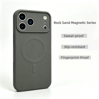 Casing HP Mewah TPU Tekstur Pasir Magnetik Fashion Sederhana Multi Warna 18 Pro Max Anti-Sidik Jari Anti-Keringat Matte