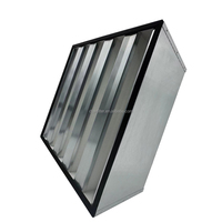 Ebraco H13 HAVC Filter udara, pendingin udara Bank AHU V 4V 610x610x292mm (24x24x12 inci)