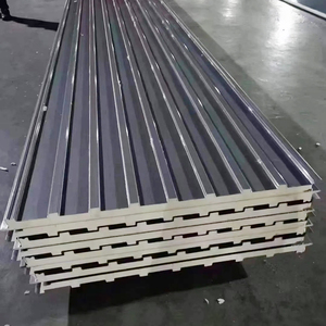 Feuerfeste PU-Sandwich-Dachplatten aus Metall und Aluminium, isoliert mit hochdichtem Polyurethanschaum - Product Image 2