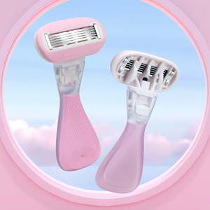 Pisau cukur wanita Mini dengan tepi pelumas, alat cukur penghilang rambut badan lima pisau cukur - Product Image 1