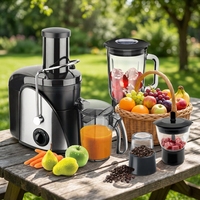 Extracteur de jus à froid puissant à large goulotte pour fruits entiers, usage domestique et commercial, direct usine