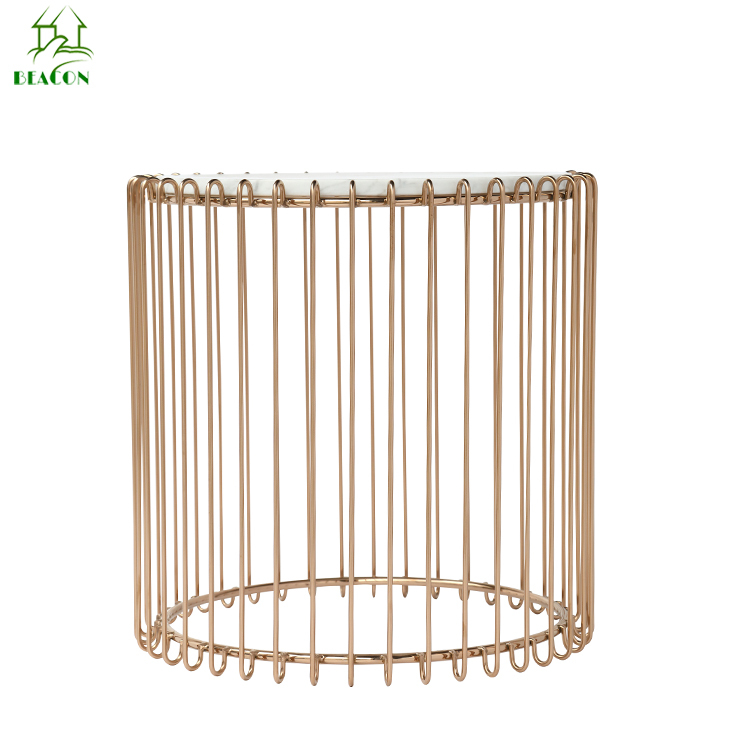 Meubles de maison En Acier Inoxydable Table Basse En Marbre Moderne Meubles De Salon Table D'appoint