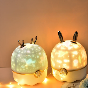 Proiettore Moderno Cielo Stellato con LED, Carillon Coniglietto, Luce Blu USB Ricaricabile, Set Regalo per Camera dei Bambini - Product Image 2