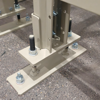 Système de rayonnage à palettes en acier à 5 niveaux réglables avec verrouillage fixe, rayonnages de stockage métalliques robustes 2000 kg pour entrepôt