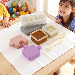 Boîte à lunch portable pour bébé, sans BPA, résistante aux fuites, compatible lave-vaisselle, avec 3 compartiments, pour ranger les collations des nouveau-nés, boîte à lunch puzzle pour enfants - Product Image 4