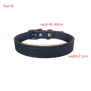 Kangdarpet Luxury Thick Genuine <b>Leather</b> Striped Pet <b>Collar</b> Adjustable Length | Durable Large <b>Dogs</b> | Customizable Available Soft - Product Image 2