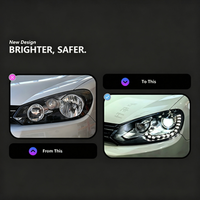 Ensemble de phares à LED de style R20 avec projecteur pour VW Golf 6 MK6 2009-2013, mise à niveau DRL, accessoires automobiles