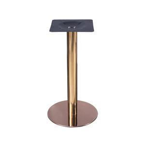 Electroplated Titanium Stainless Steel <b>Table</b> <b>Leg</b> Round Contemporary Design Durable Restaurant <b>Table</b> Base - Product Image 4