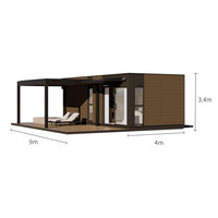 Maisonnette préfabriquée modulaire de luxe en alliage d'aluminium, fabriquée en Chine, avec cuisine et salle de bain.